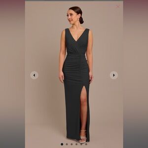 Bridesmaid Black Sleeveless Maxi Dress from David’s Bridal